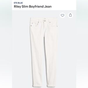 STS Blue Riley Slim Boyfriend White Jeans